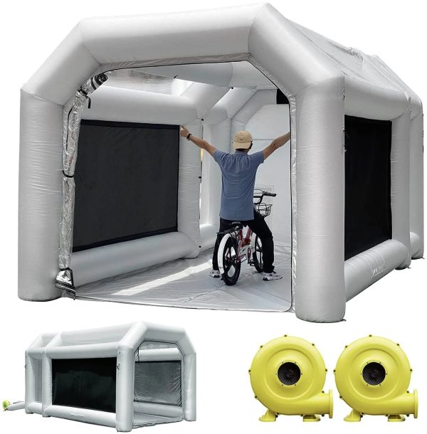 Warsun Inflatable Paint Booth with Larger Air Filter System 14x10x8.5Ft Inflatable Spray Portable Paint Tent