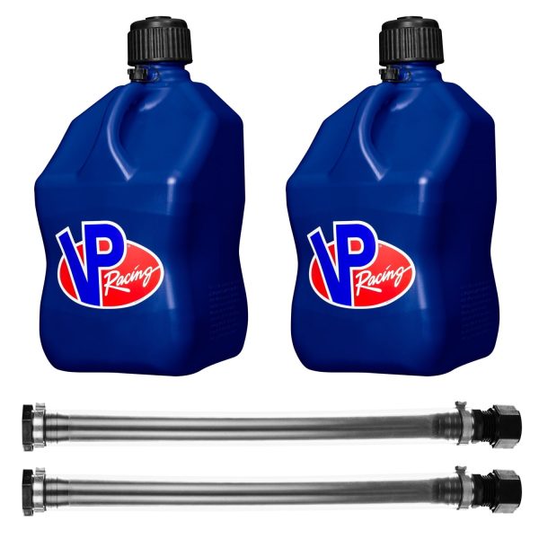 VP Racing Fuels 14 In Container Hose (2 Pack) & 5 Gallon Jug, Blue (2 Pack)