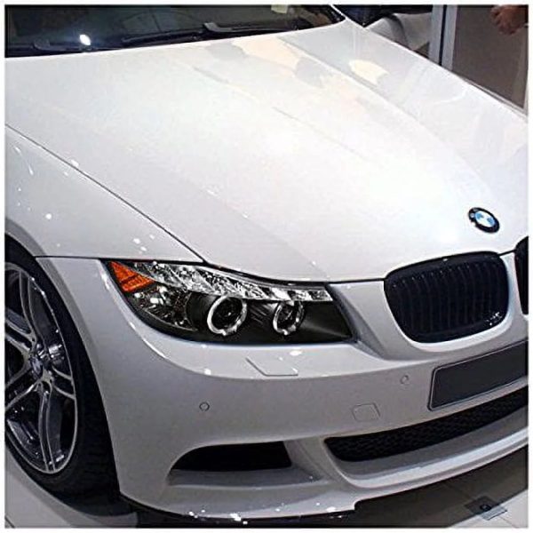 Spec-D Tuning 2LHP-E9005JM-8-TM Bmw E90 3-Series 4Dr Led Dual Halo Black Projector Head Lights - Image 2