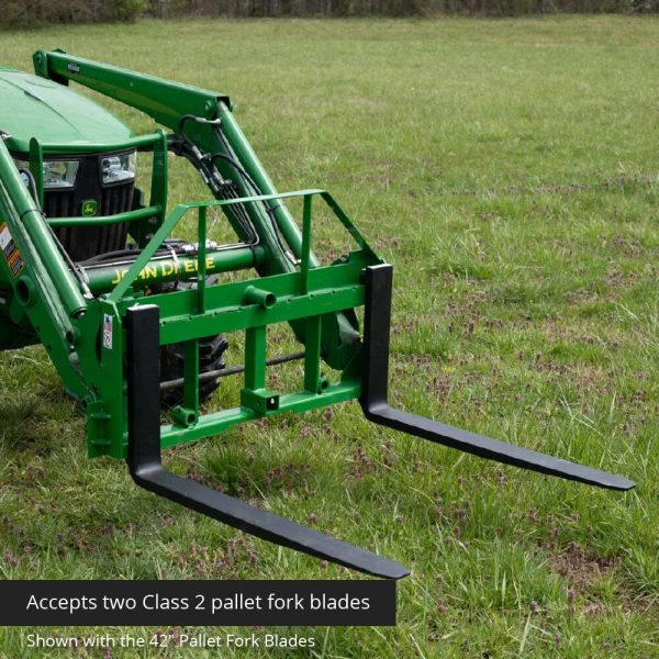 Titan Attachments USA Made Pallet Fork Frame Attachment Fits JD Tractors, 48in Fork Blades 4,000 LB Capacity, Receiver Hitch, Spear Sleeves, Headache Rack - Image 4