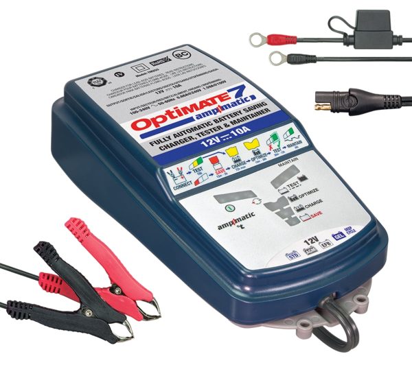 Tecmate OptiMate 7 Ampmatic 12V 10A Battery Saving Charger & Maintainer (TM-255)