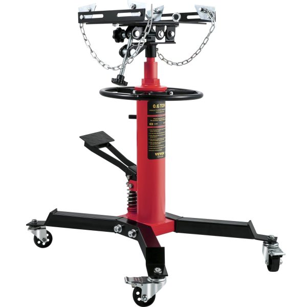 VEVOR Transmission Jack 1322 lbs 2-Stage Hydraulic High Lift Vertical Telescopic