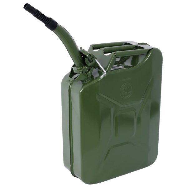 20 Liter (5 Gallon) Jerry Fuel Can with Flexible Spout, Portable Jerry Cans Fuel Tank Steel Fuel Can, Fuels Gasoline Cars, Trucks, Equipment, GREEN - Image 5