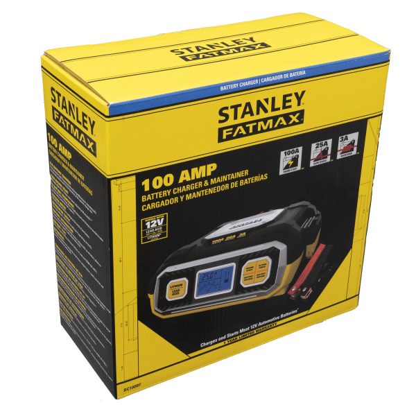 Stanley FatMax BC100BF 100 Amp Battery Charger & Maintainer For Lead Acid & Lithium Batteries, New - Image 2