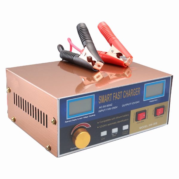 XWQ Battery Charger Pulse Repair High Power Antiflaming 400W 12V 24V Storage Battery Maintainer for Car - Image 12