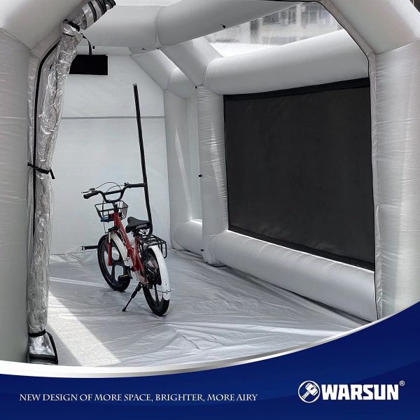 Warsun Inflatable Paint Booth with Larger Air Filter System 14x10x8.5Ft Inflatable Spray Portable Paint Tent - Image 9