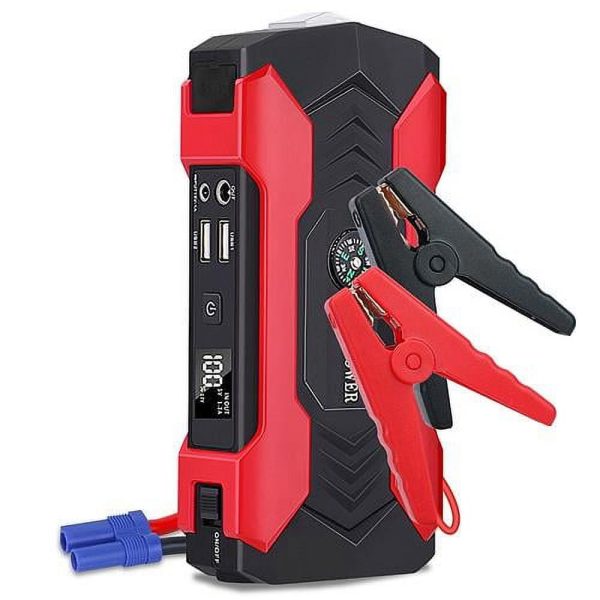 [Pack of 2] Car Jump Starter Booster 800A Peak 28000mAh 12V Battery Charger (Up to 6.0L Gas or 3.0L Diesel Engine) w/ LCD Screen 4 Modes LED Flashlight