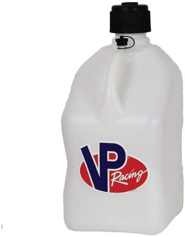 VP Racing Fuels 5.5-Gallon Square Motorsport Utility Container, White 4 Pack w/14 Inch Standard Hose Close-Trimmed Cap and Neck for Tight Seal - Image 2