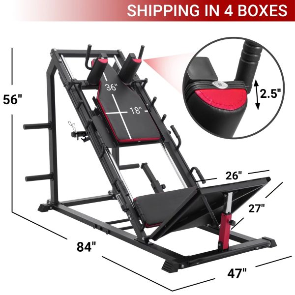 syedee Leg Press Hack Squat Machine and Leg Extension Machine, Leg Machines for Lower Body Training, Leg Exercise Machine for Home Gym - Image 2