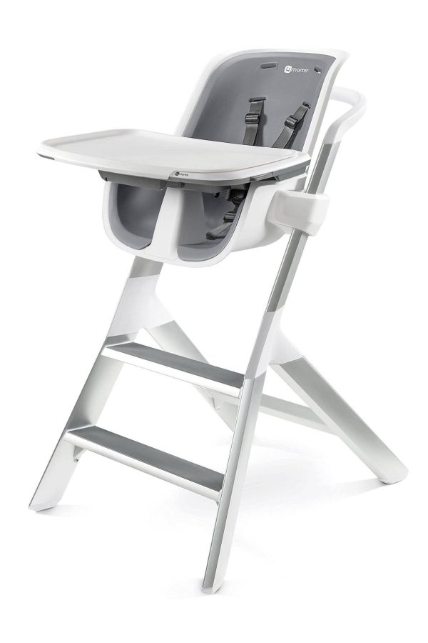 4moms high chair with magnetic tray, White/Grey