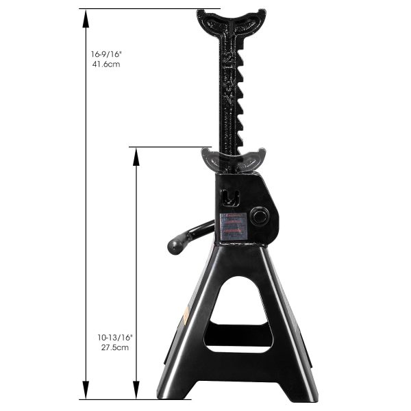 Torin Hydraulic Trolley Service/Floor Jack Combo with 2 Jack Stands, 2 Ton (4,000 lb) Capacity, Black, W8201-B - Image 3