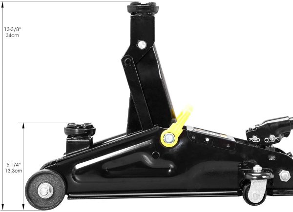 Torin DAT82001B Hydraulic Trolley Service/Floor Jack Combo with 2 Jack Stands, 2 Ton (4,000 lb) Capacity, Black - Image 4