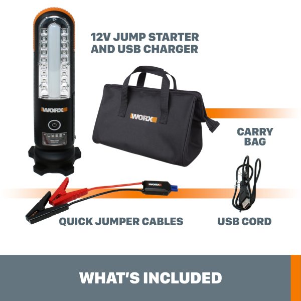 Worx WX852L Multi-Function Portable Car Jump Starter with USB Charging - Image 5