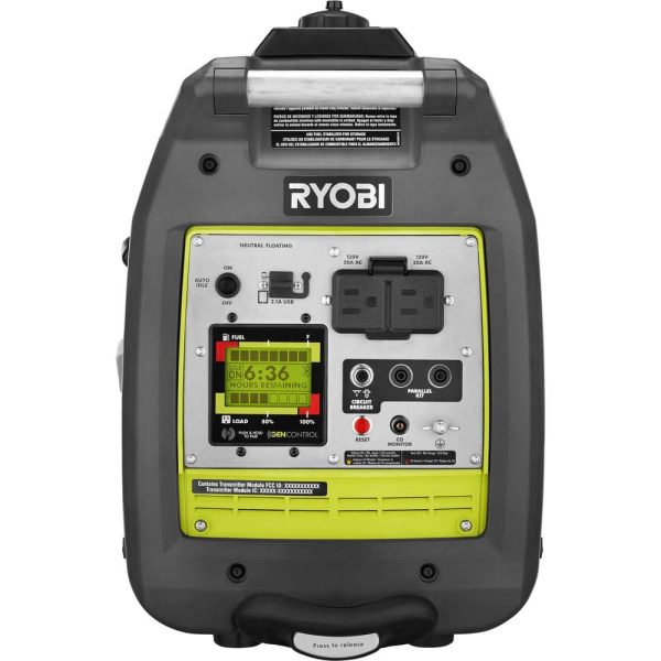 2,300-Watt Recoil Start Bluetooth Super Quiet Gasoline Powered Digital Inverter Generator with CO Shutdown Sensor RYi2322 - Image 10