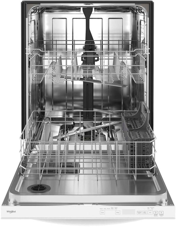 Whirlpool - 24" Top Control Built-In Dishwasher with Stainless Steel Tub, Large Capacity with Tall Top Rack, 50 dBA - White - Image 4